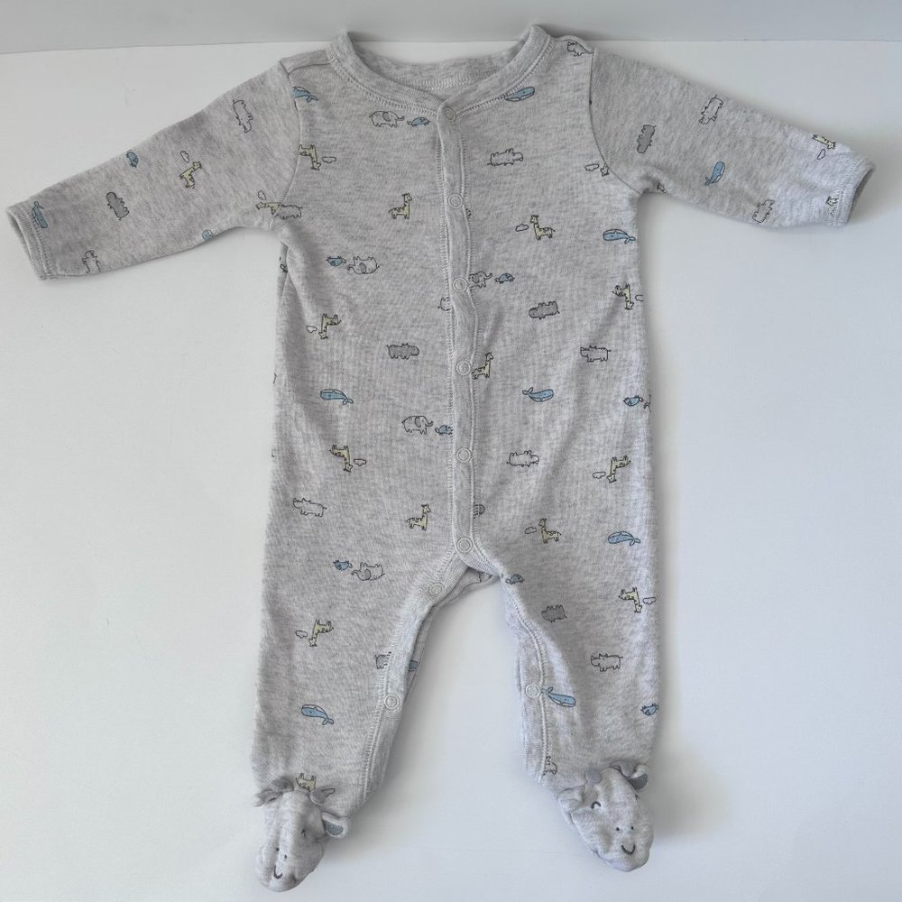 Carter Baby Footie Pajama, Neutral, Snap Closure